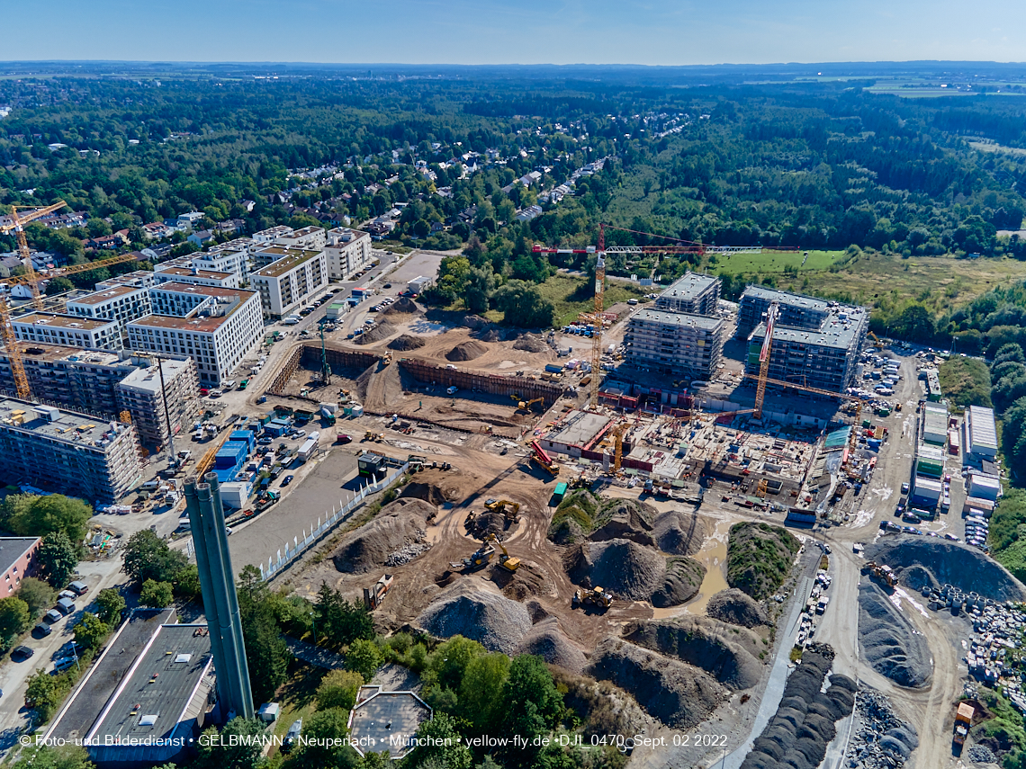 02.09.2022 - Baustelle Alexisquartier und Pandion Verde in Neuperlach